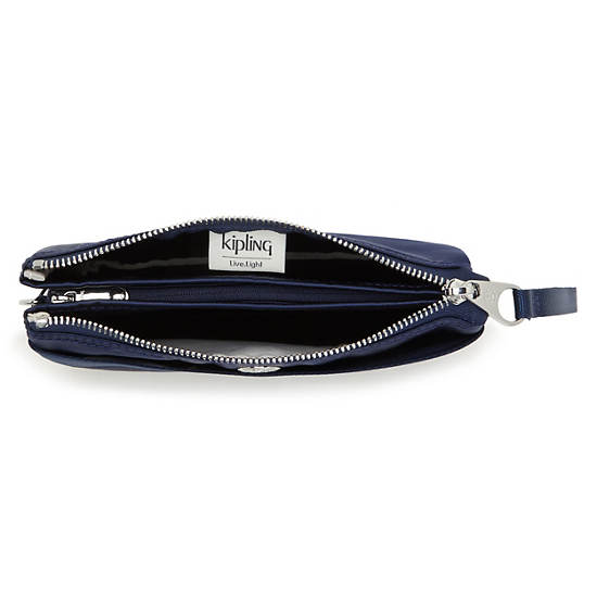 Kipling Creativity Extra Large Metallic Wristlet Väska Marinblå | SE 1148ZU